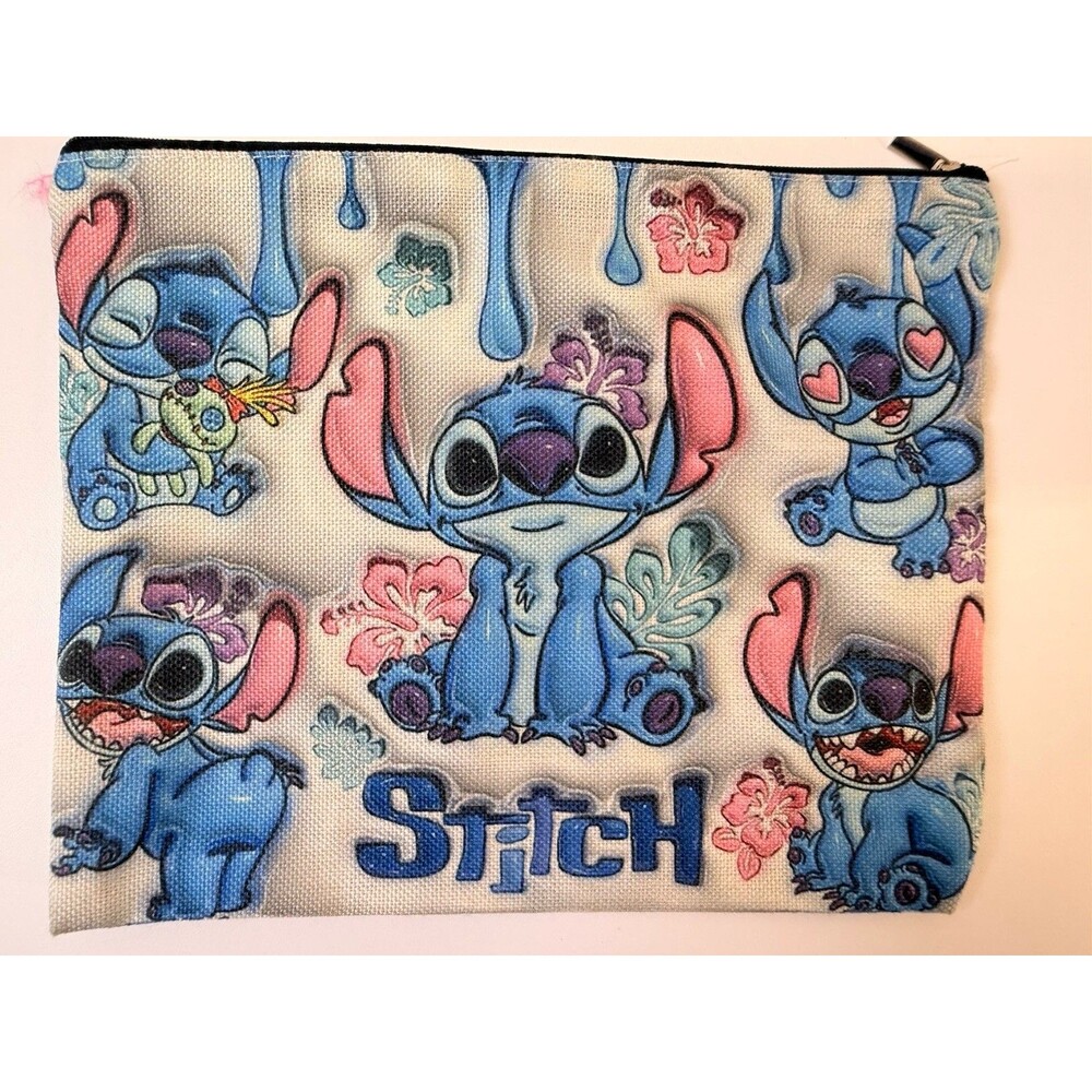 Stitch 3D Bubble Style Design Cosmetic Makeup Women Travel Zipper Bag Pouch